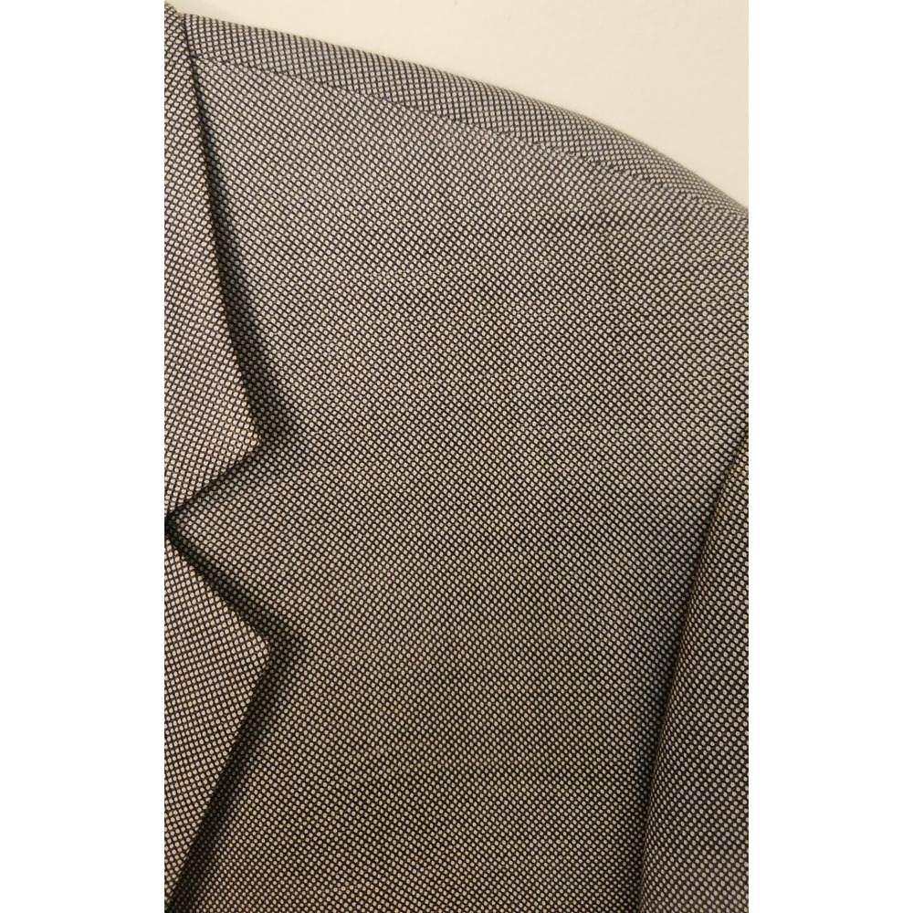Baroni Super 150s Tan Brown Micro Pattern Suit 44S Jacket 40X26 Pants 100% Wool - Picture 3 of 16